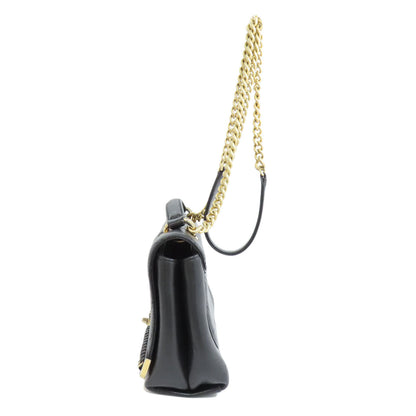 CHANEL Shoulder Bag lambskin black Vstitch Gold Metal 2WAY