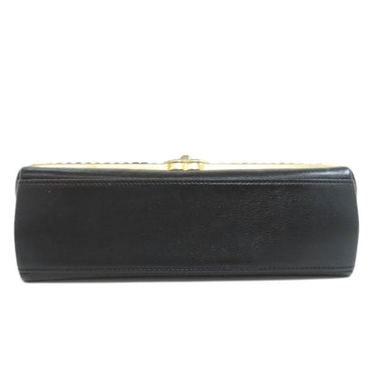 CHANEL Shoulder Bag lambskin black Vstitch Gold Metal 2WAY