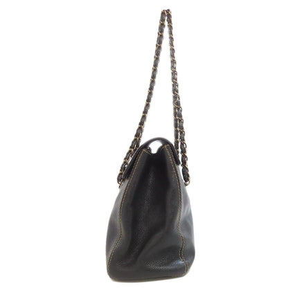 CHANEL Tote Bag Grained Calfskin Skin black Chain tote Women