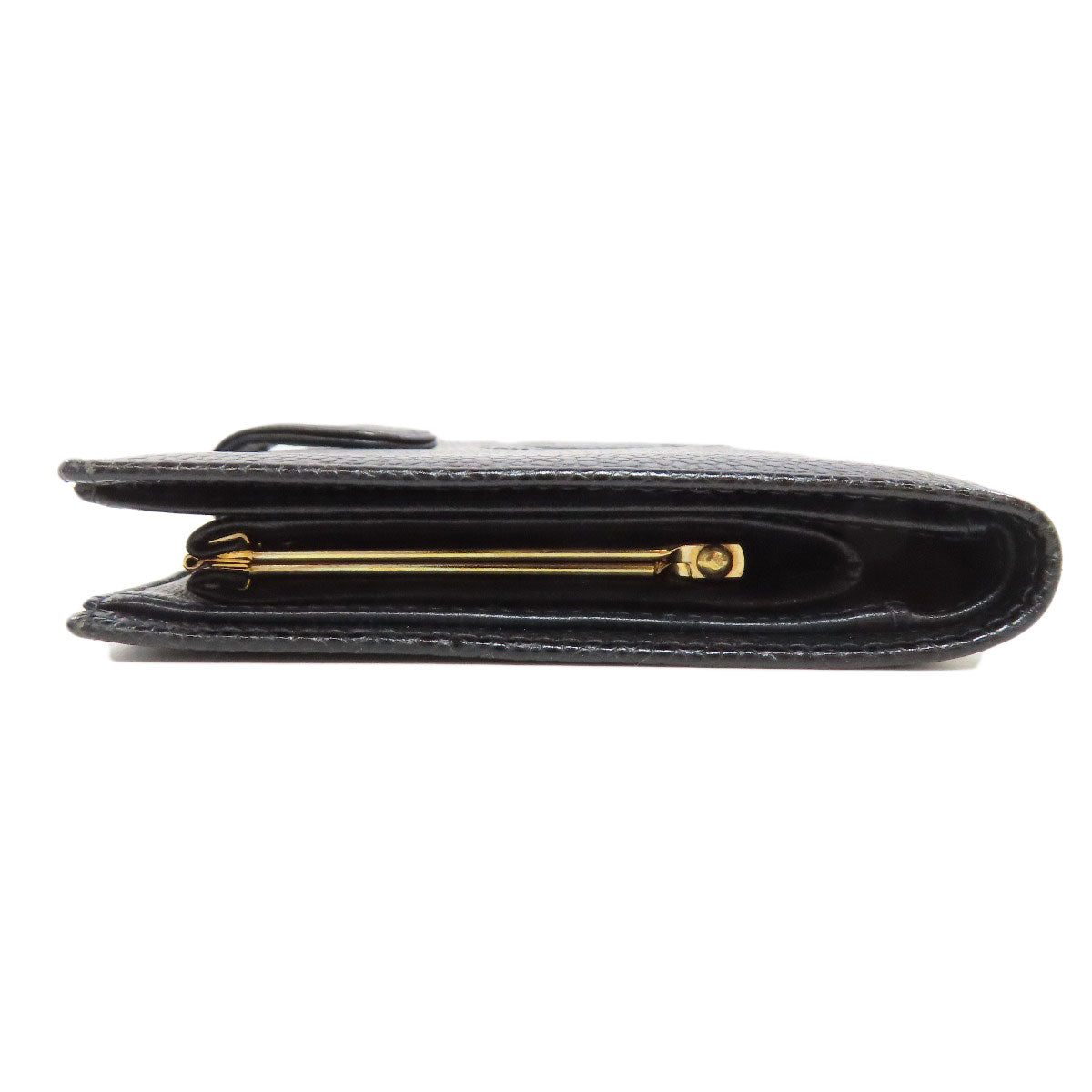 CHANEL Long Wallet Purse Grained Calfskin Skin black COCO Mark Gold Metal