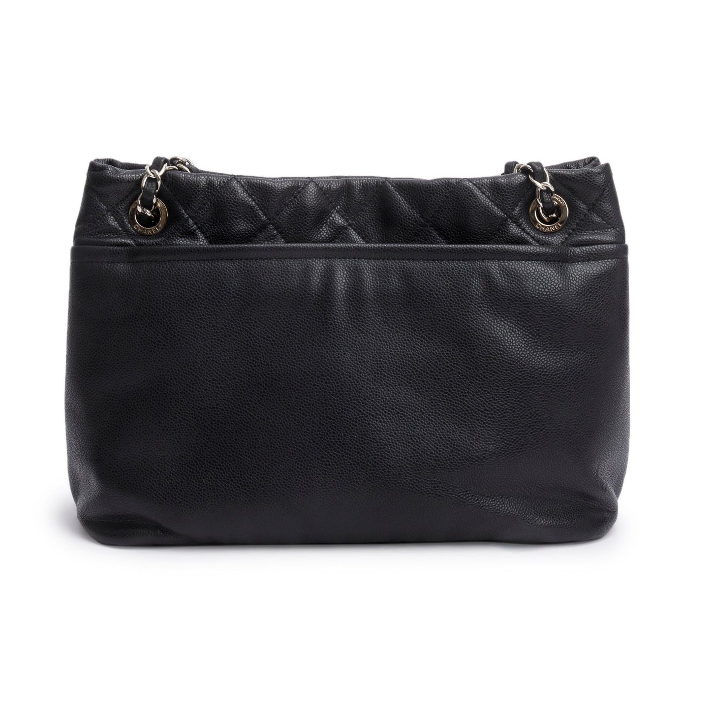 Chanel Black Caviar Leather Timeless CC Shopping Tote