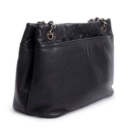 Chanel Black Caviar Leather Timeless CC Shopping Tote