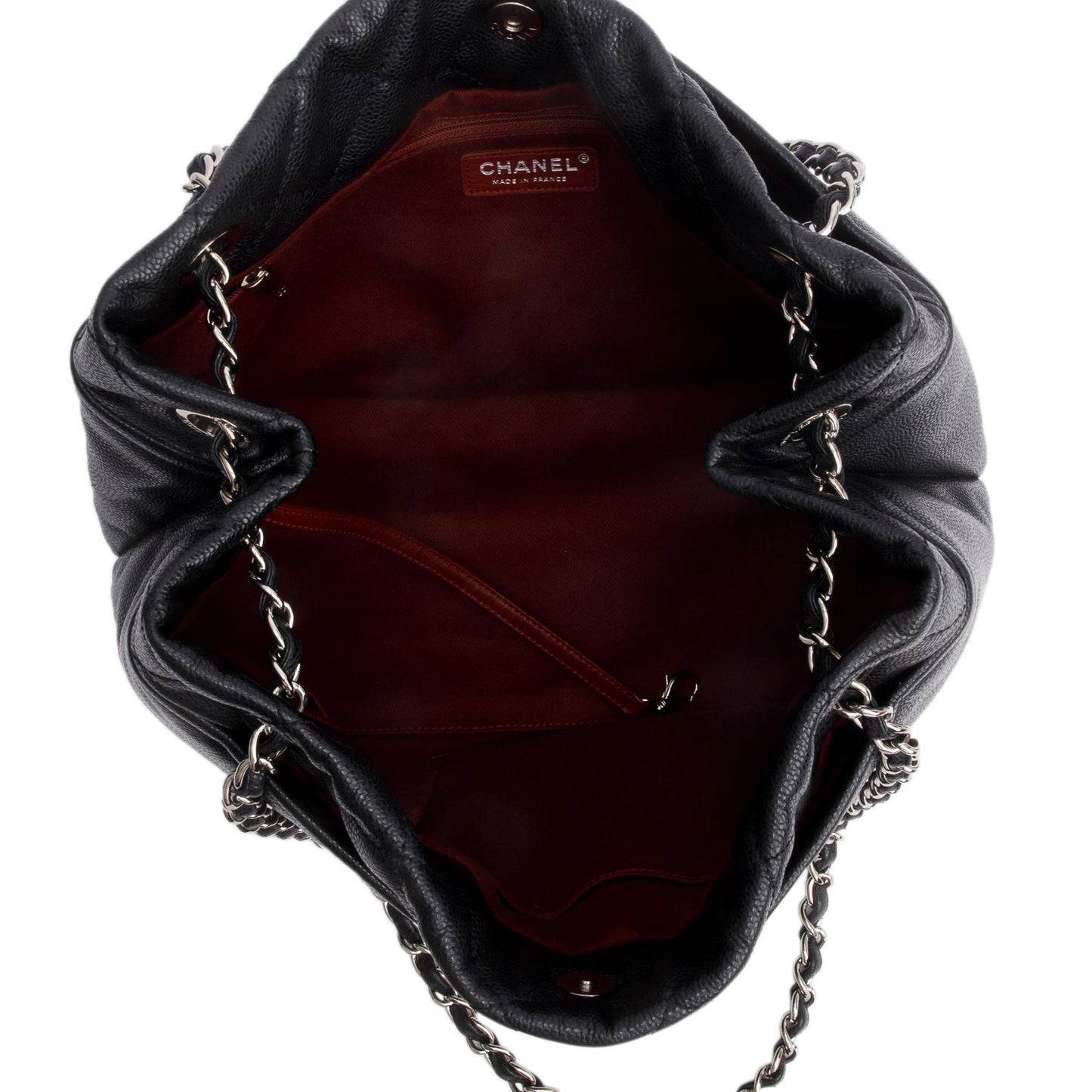 Chanel Black Caviar Leather Timeless CC Shopping Tote