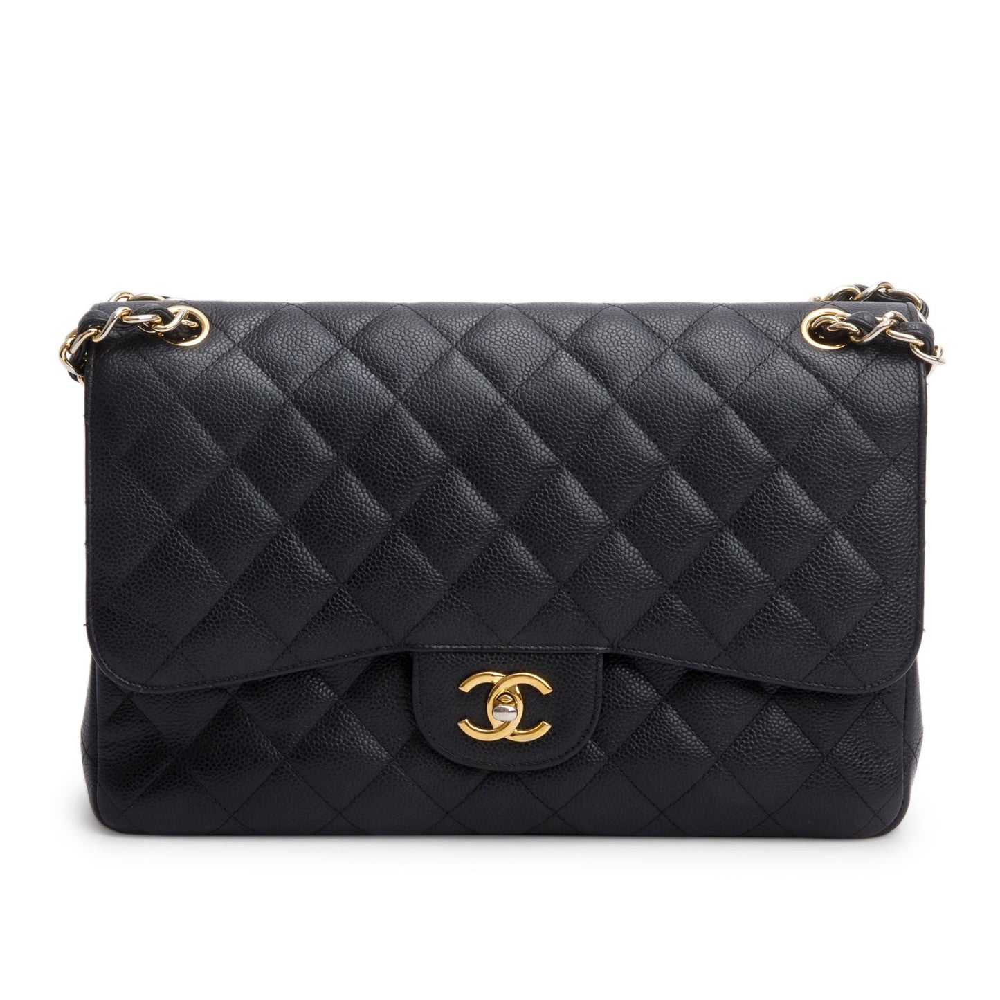 Chanel Black Caviar Jumbo Classic Double Flap Bag
