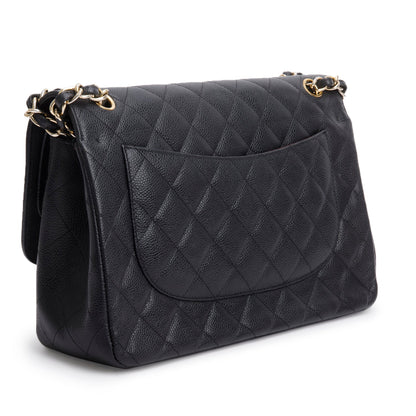 Chanel Black Caviar Jumbo Classic Double Flap Bag