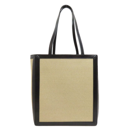 CELINE Tote Bag canvas beige logo Women