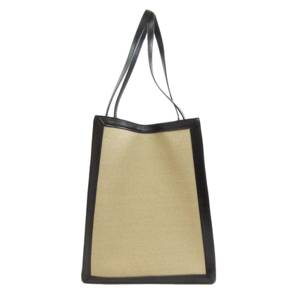 CELINE Tote Bag canvas beige logo Women