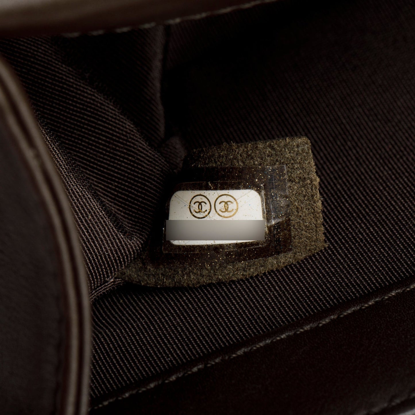 Chanel Brown Lambskin Chevron Small Boy Bag