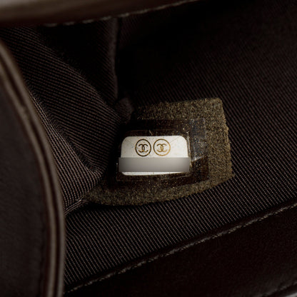 Chanel Brown Lambskin Chevron Small Boy Bag