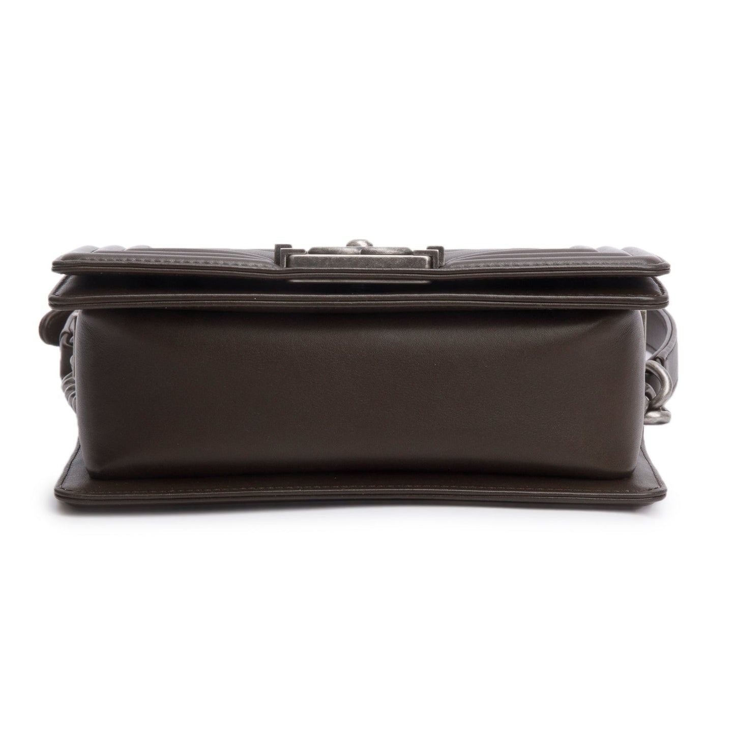 Chanel Brown Lambskin Chevron Small Boy Bag