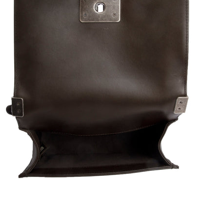Chanel Brown Lambskin Chevron Small Boy Bag