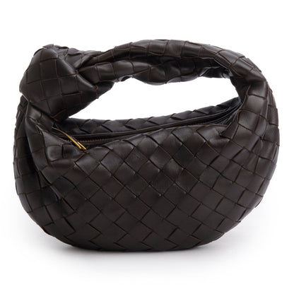 Bottega Veneta Brown Lambskin Intrecciato Mini Jodie
