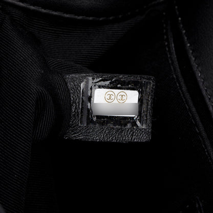 Chanel 2021 Black Quilted Lambskin Leather Small Boy Bag