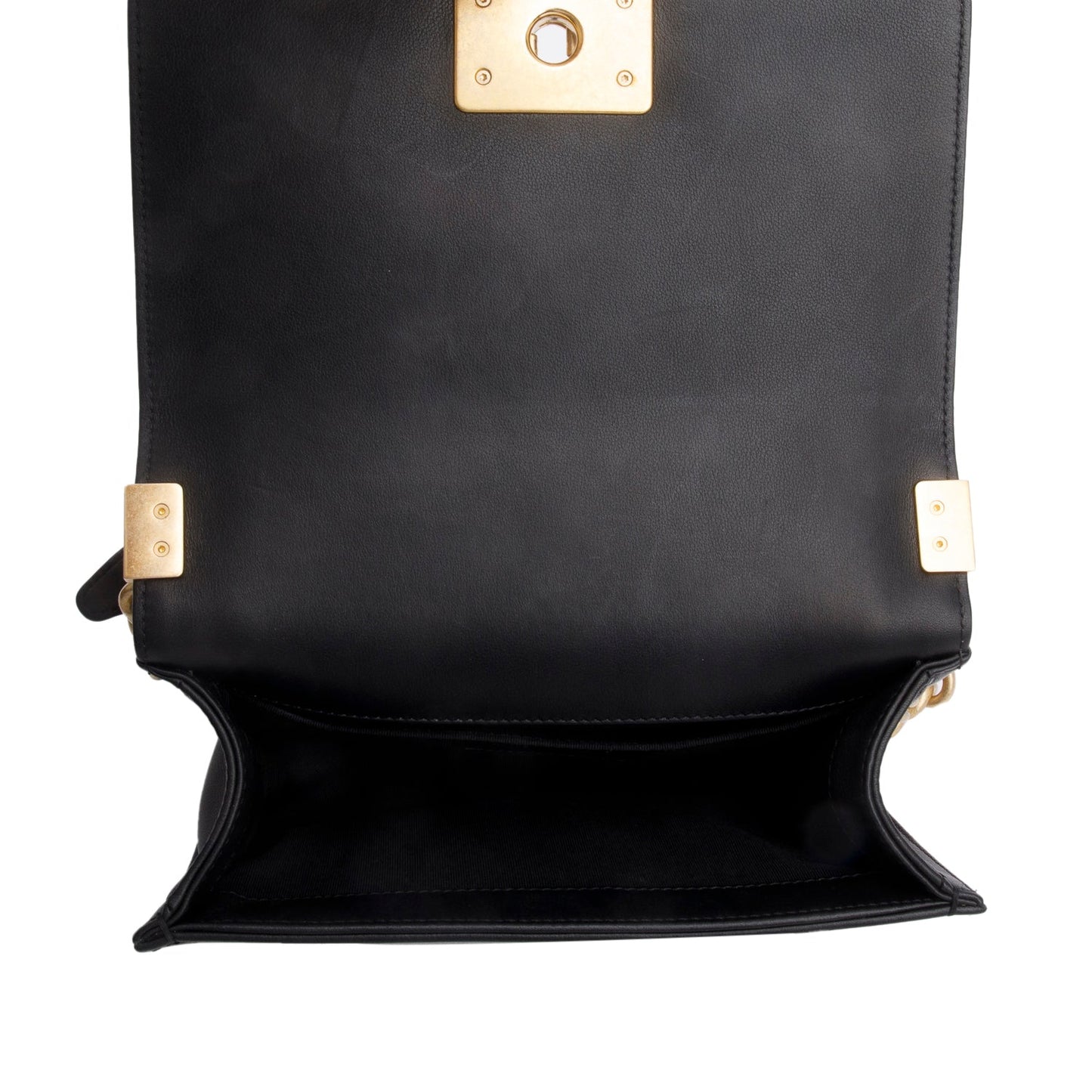 Chanel 2021 Black Quilted Lambskin Leather Small Boy Bag