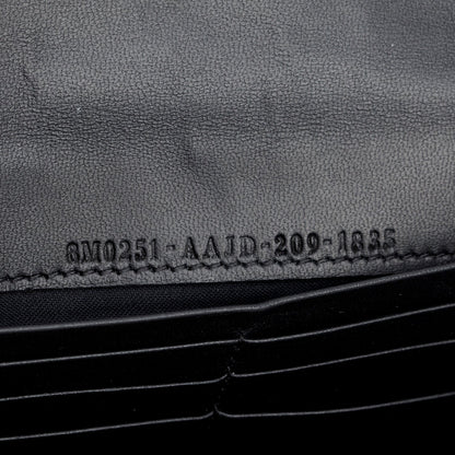 Fendi Black Nappa Mattisse FF Embossed Continental Wallet