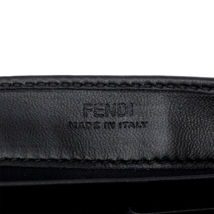 Fendi Black Nappa Mattisse FF Embossed Continental Wallet