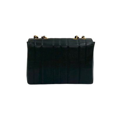 CHANEL Shoulder Bag Matt caviar skin black Mademoiselle