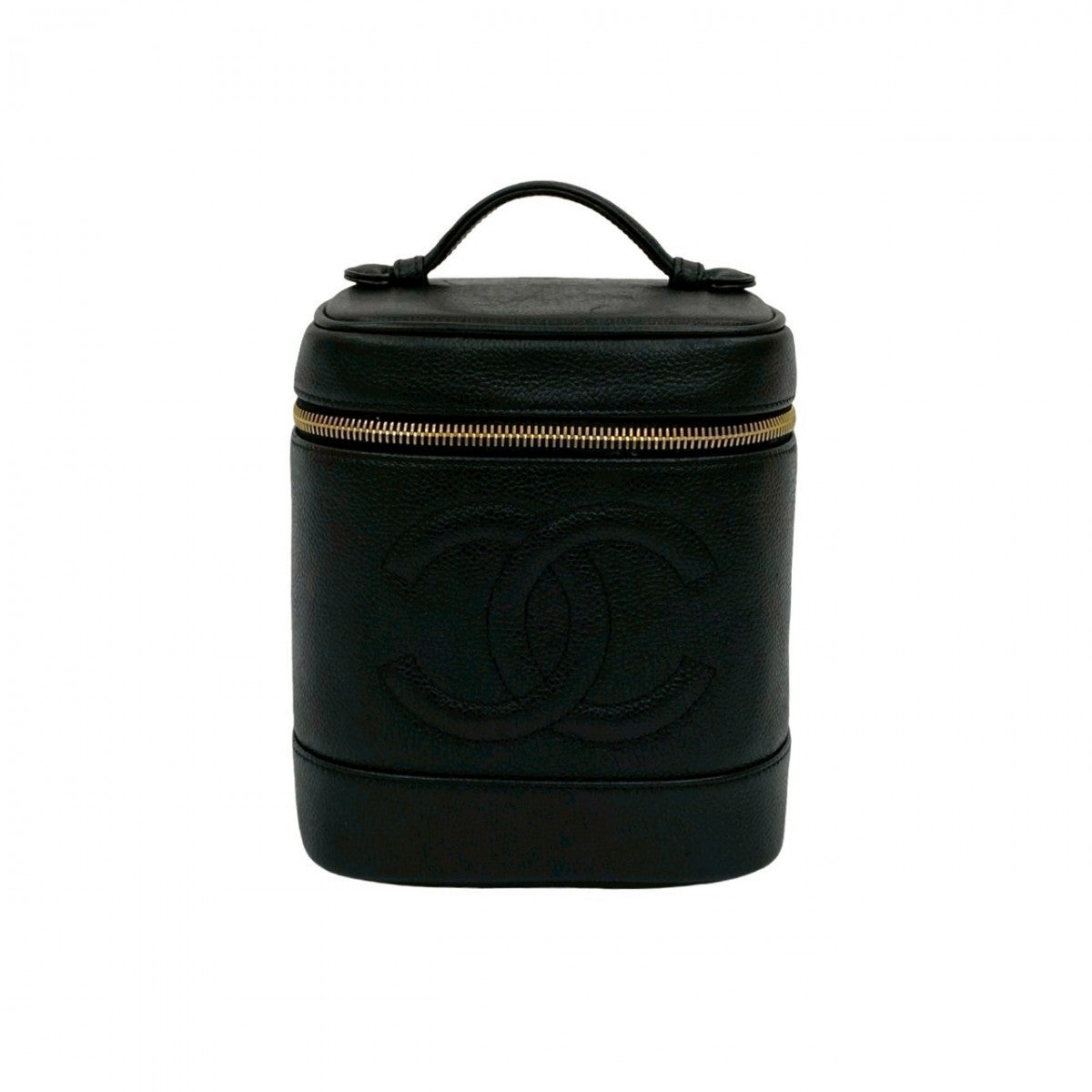 CHANEL Handbag Matt caviar skin black