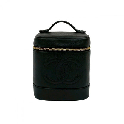 CHANEL Handbag Matt caviar skin black