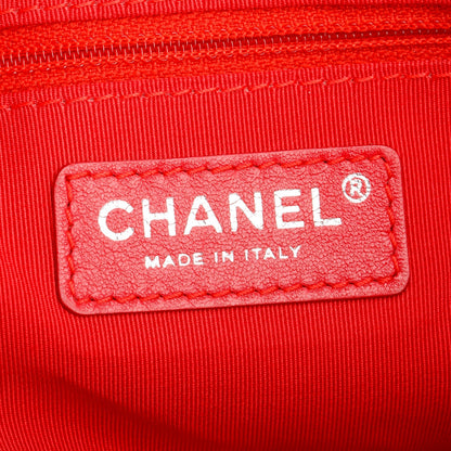Chanel Red Fancy Crochet Single Flap Bag