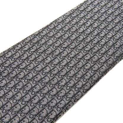 Christian Dior tie silk gray logo mens