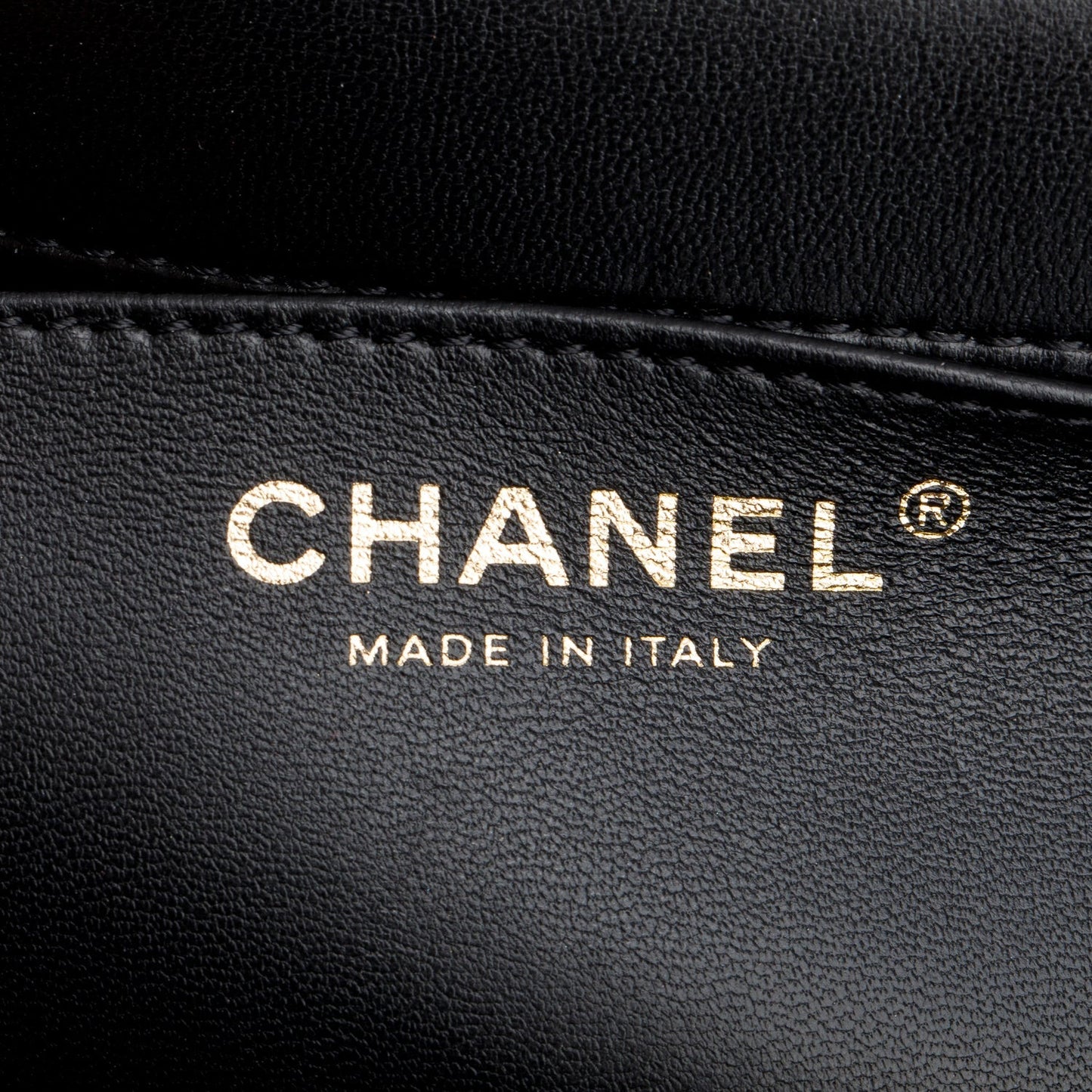 Chanel Black Lambskin Quilted Small Whipstitch Flap Bag