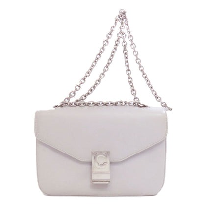 CELINE Shoulder Bag leather gray CMetal Women