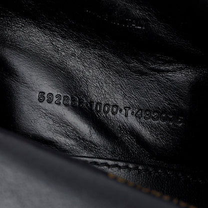 Balenciaga Black Leather XS Hourglass Top Handle Bag