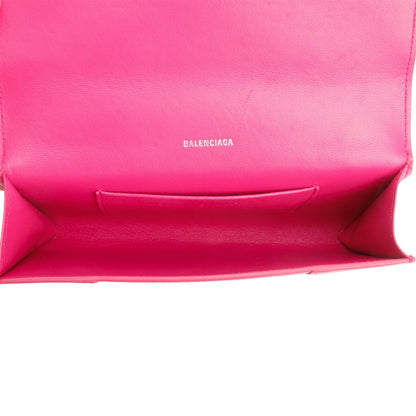 Balenciaga Pink Grained Calf Leather Hourglass Phone Holder