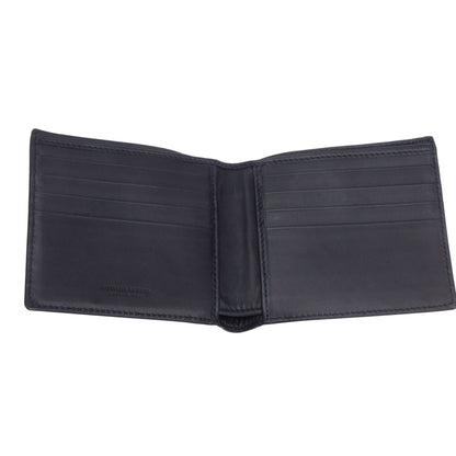 Bottega Veneta Black Croc Embossed Bi-Fold Wallet