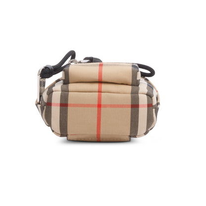 Burberry Brown Vintage Check Mini Jett Backpack Key Charm