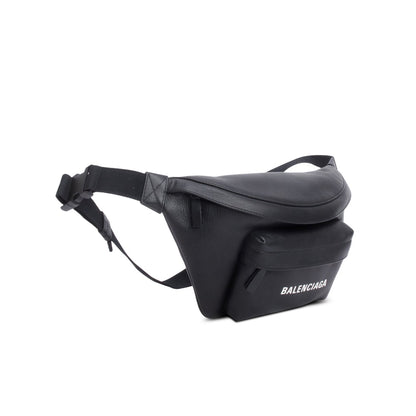 Balenciaga Black Calfskin Leather Everyday Belt Bag