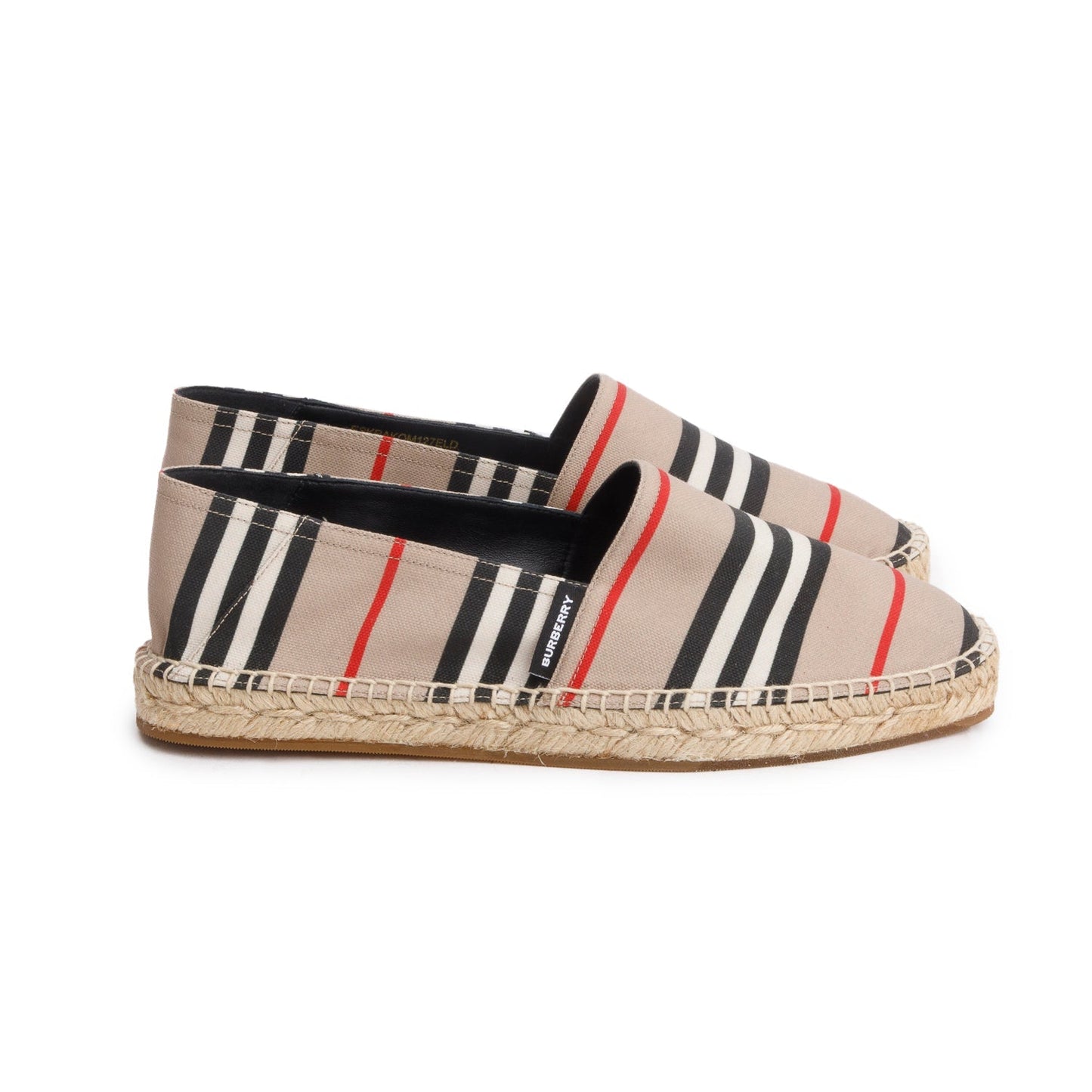 Burberry Beige Check Mews Espadrilles, Size 38