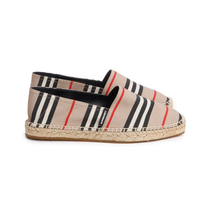 Burberry Beige Check Mews Espadrilles, Size 38