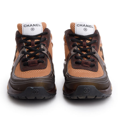 Chanel Multicolor Interlocking CC Logo Mesh Sneakers, Size 37.5