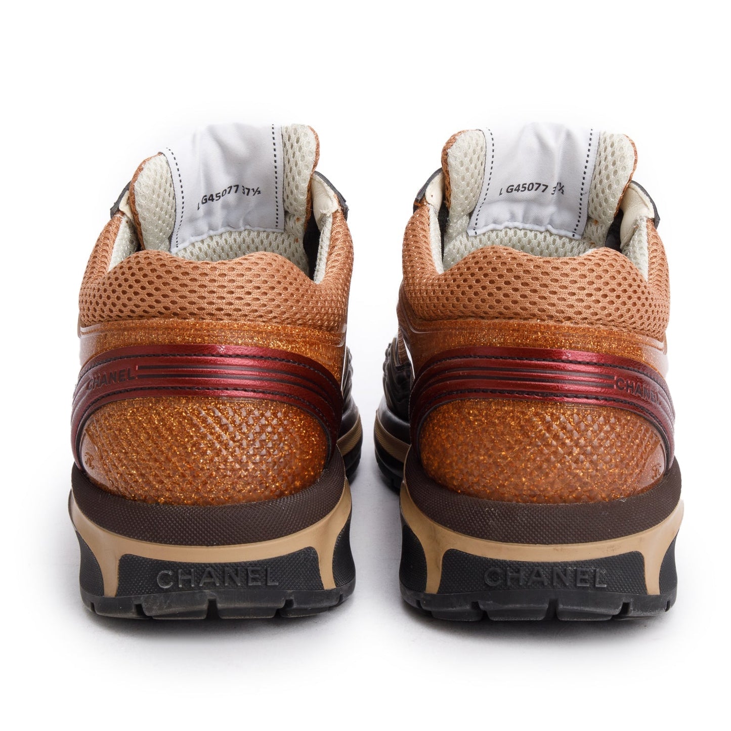 Chanel Multicolor Interlocking CC Logo Mesh Sneakers, Size 37.5