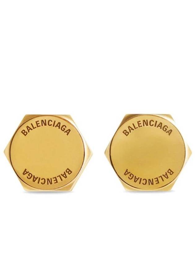 Luxury Balenciaga Trending 2025 Garage Screw Earrings Gold