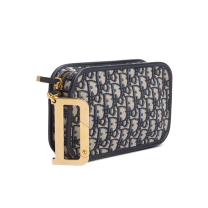 Christian Dior Navy Oblique Diorquake Clutch