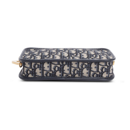 Christian Dior Navy Oblique Diorquake Clutch