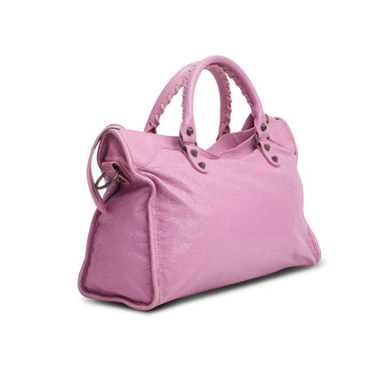 Balenciaga Purple Arena Lambskin Leather Le City Medium Bag