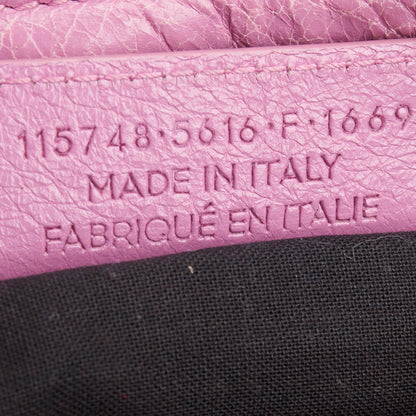 Balenciaga Purple Arena Lambskin Leather Le City Medium Bag