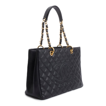 Chanel Black Caviar Leather Grand Shopping Tote (GST)