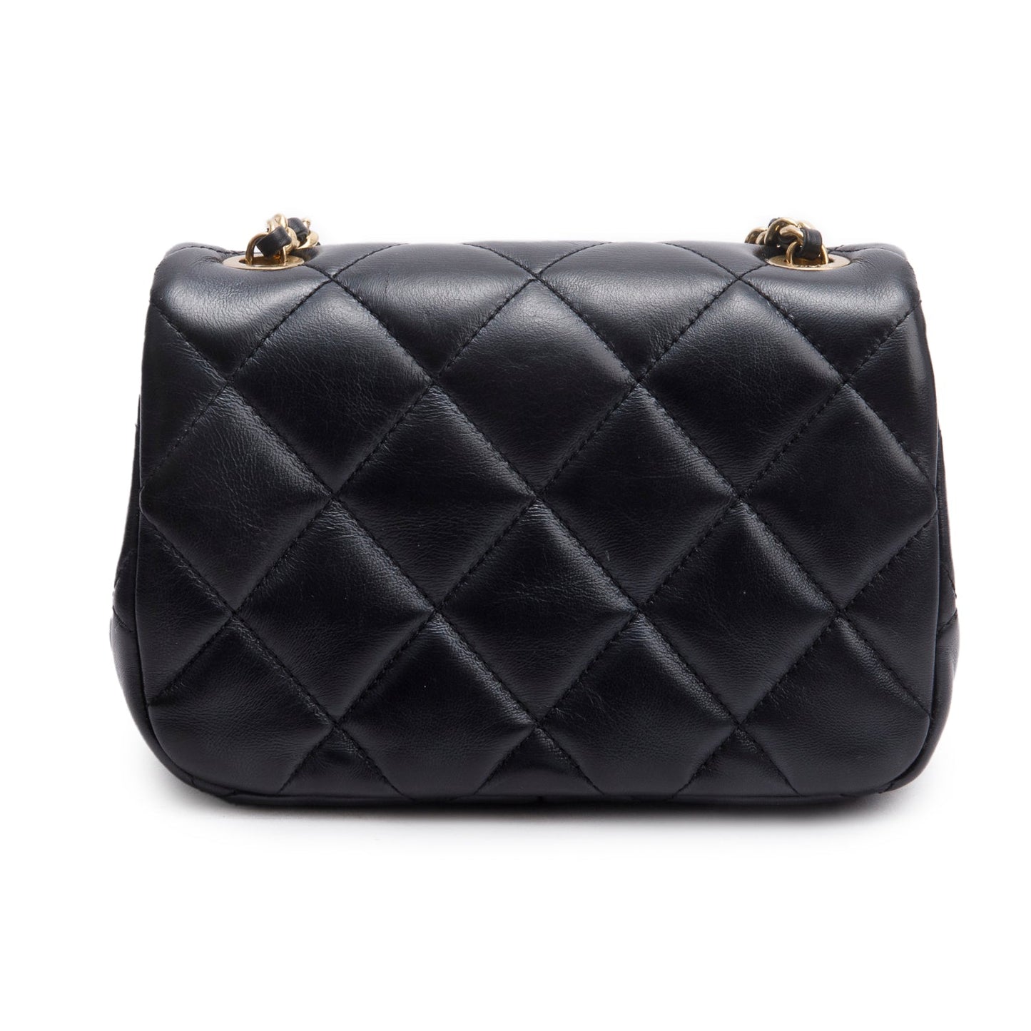Chanel Black Quilted Calfskin Leather Mini CC Matelasse Flap Bag