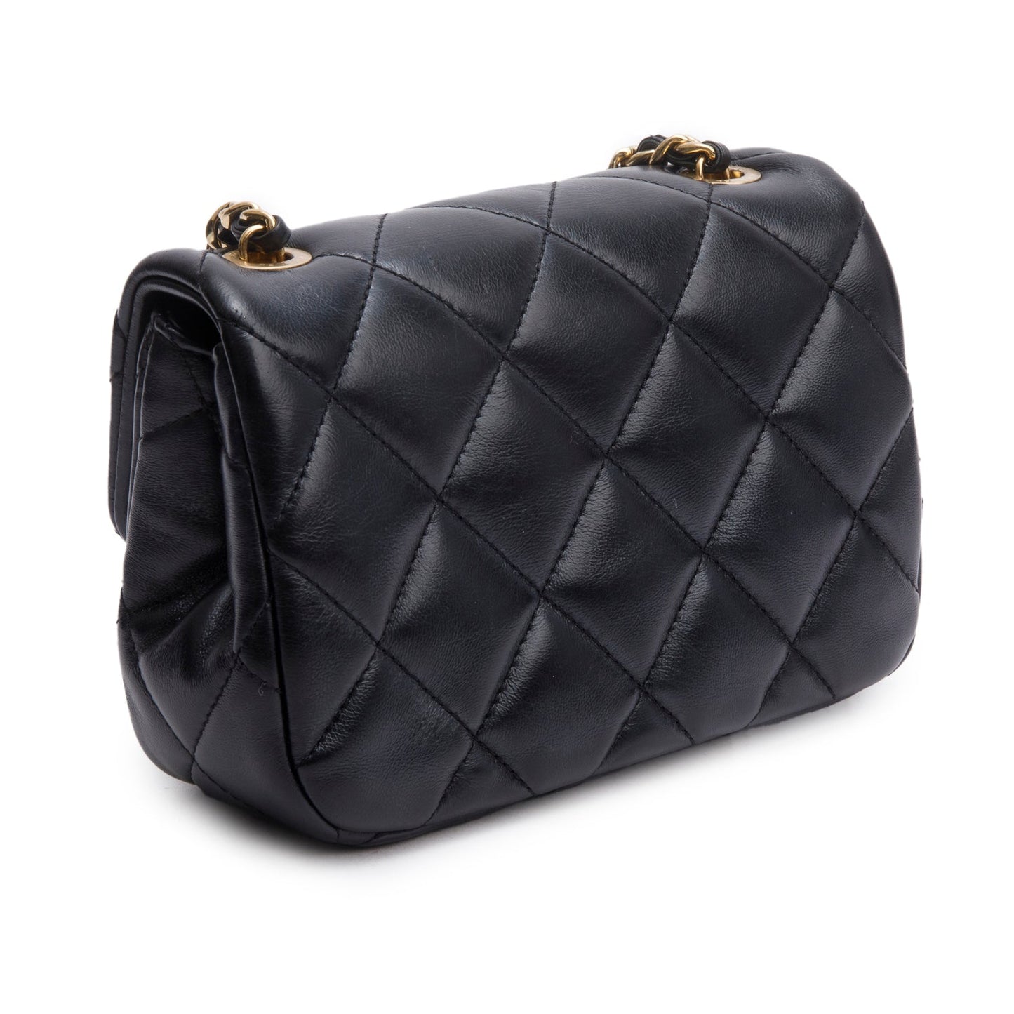 Chanel Black Quilted Calfskin Leather Mini CC Matelasse Flap Bag