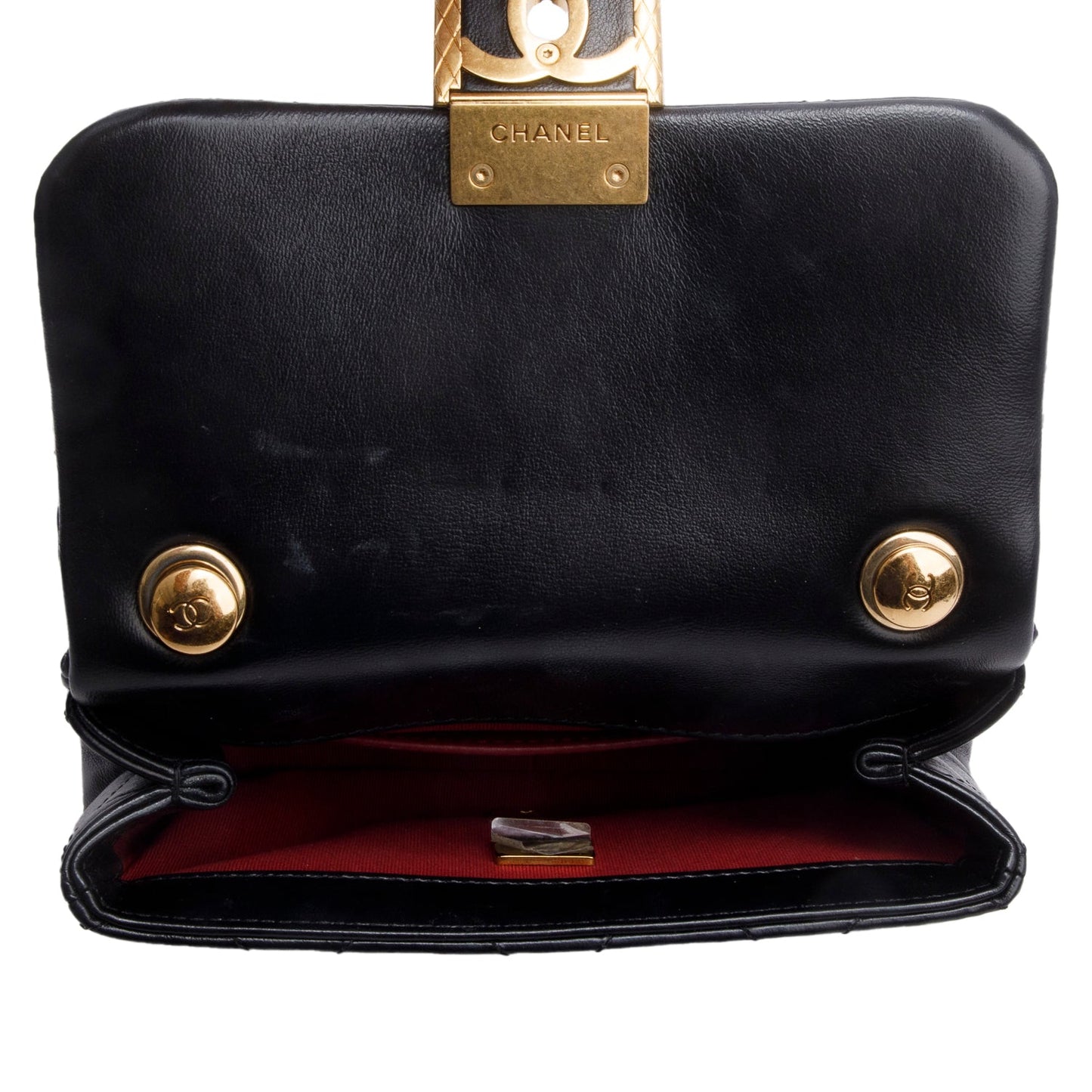 Chanel Black Quilted Calfskin Leather Mini CC Matelasse Flap Bag