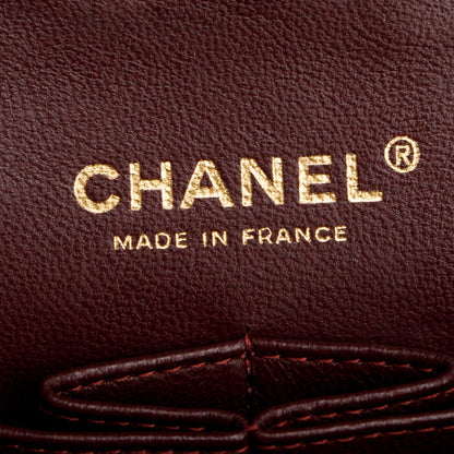 Chanel Black Quilted Lambskin Leather Classic Medium Double Flap Bag