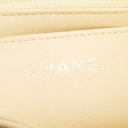 Chanel 2020 Yellow Lambskin Quilted Mini Rectangular Flap Bag