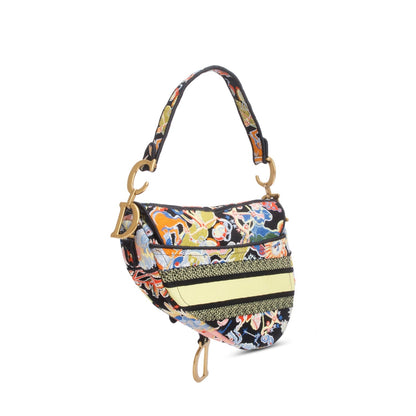 Christian Dior Multicolor Canvas Embroidered Zodiac Fantastico Saddle Bag