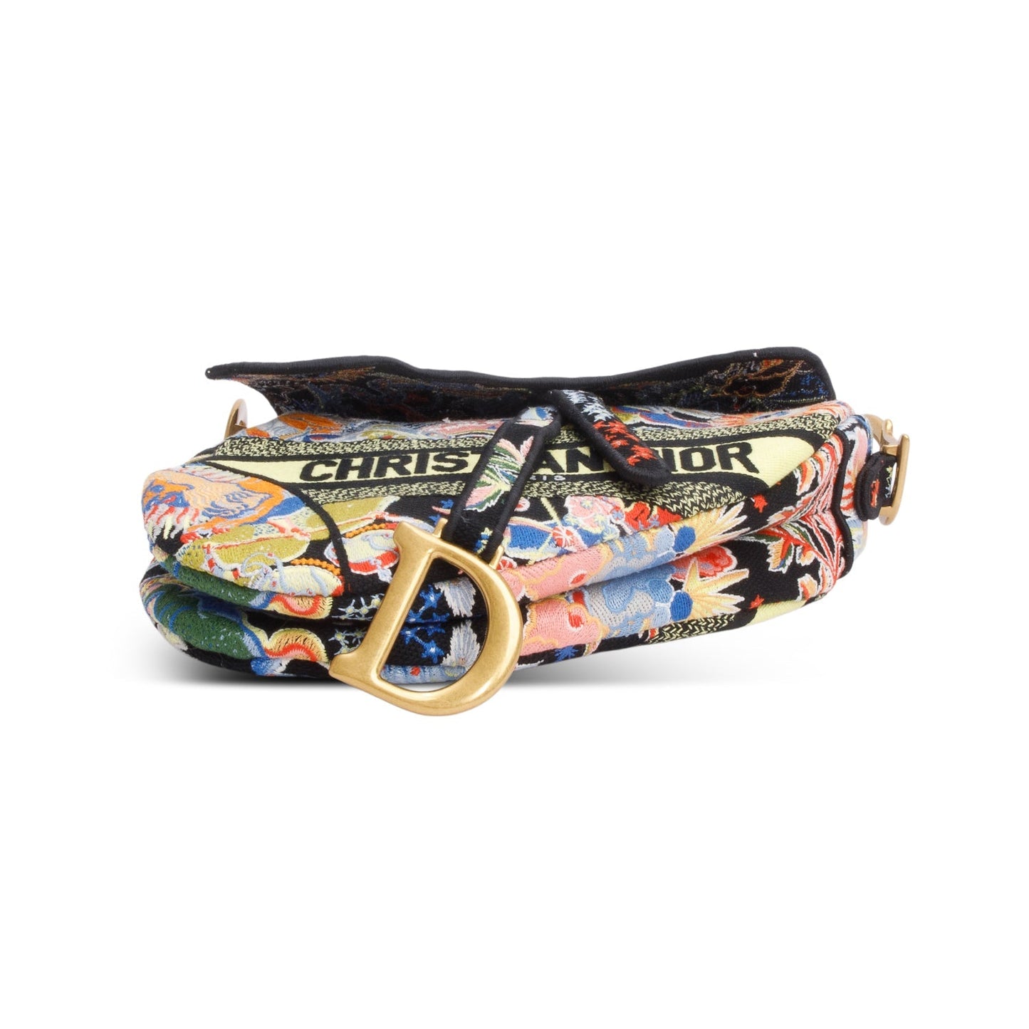 Christian Dior Multicolor Canvas Embroidered Zodiac Fantastico Saddle Bag
