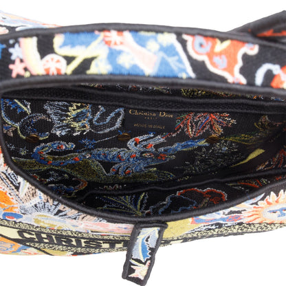 Christian Dior Multicolor Canvas Embroidered Zodiac Fantastico Saddle Bag